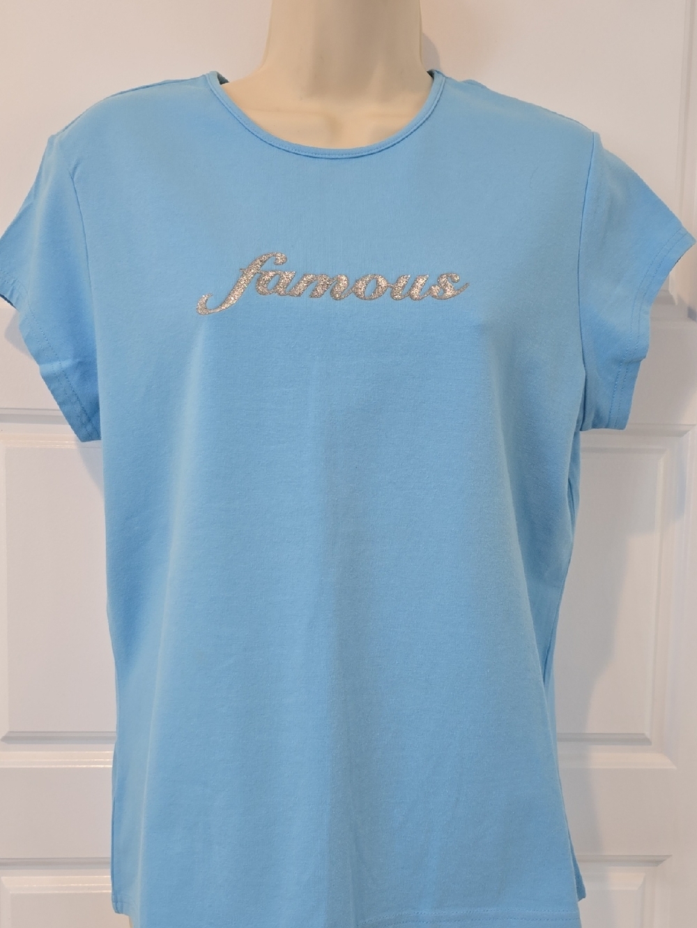 Vintage GAP Light Blue Tee with Silver Script - Women